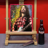 Dave Grohl Canvas Art by Chris Tutty - Foo Fighters Rock Portrait